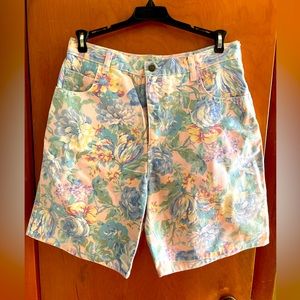 NOS Vintage Zeva Denim Flower Shorts